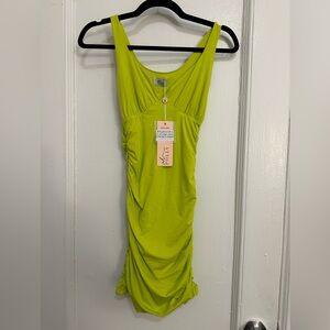 OhPolly Lime Green Mini Dress Size 2